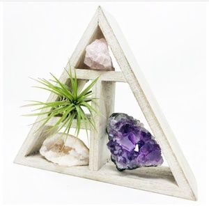 Mini Triangle Wood Display Shelf